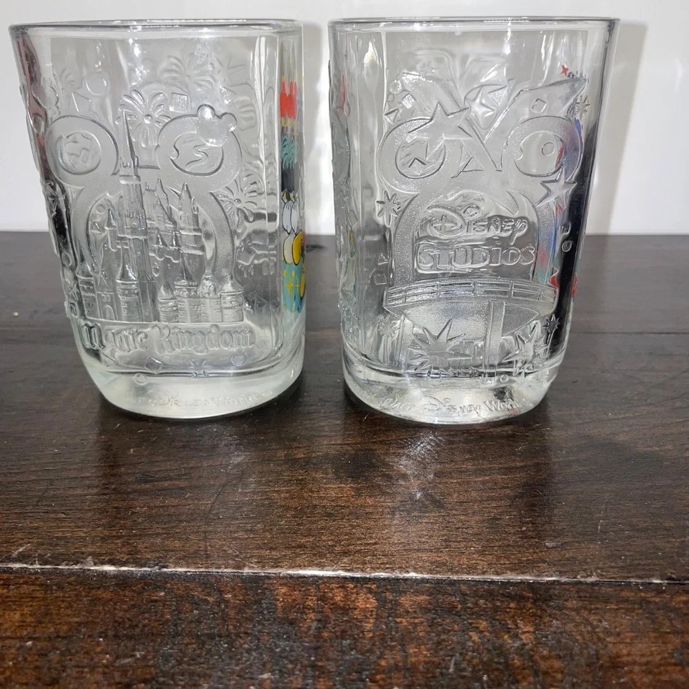 Vintage Walt Disney McDonalds 2000 Celebration‎ Lot of 2 Glasses Mickey Mouse